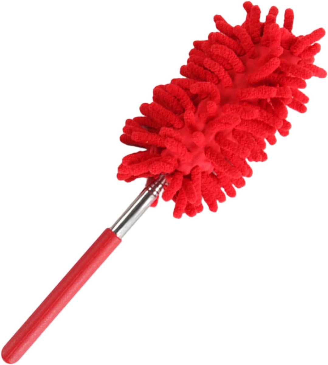 Auto Duster - Stofborstel - Voertuig reinigen - Krasvrij - 24-72 cm uitschuifbaar - Rood