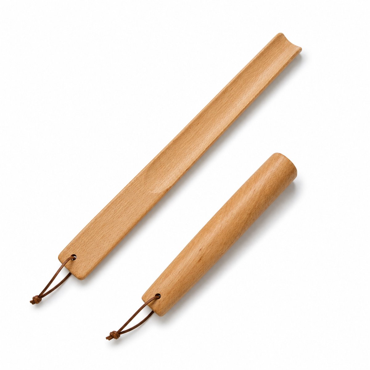 Houten schoenlepel set – 22 cm en 37 cm