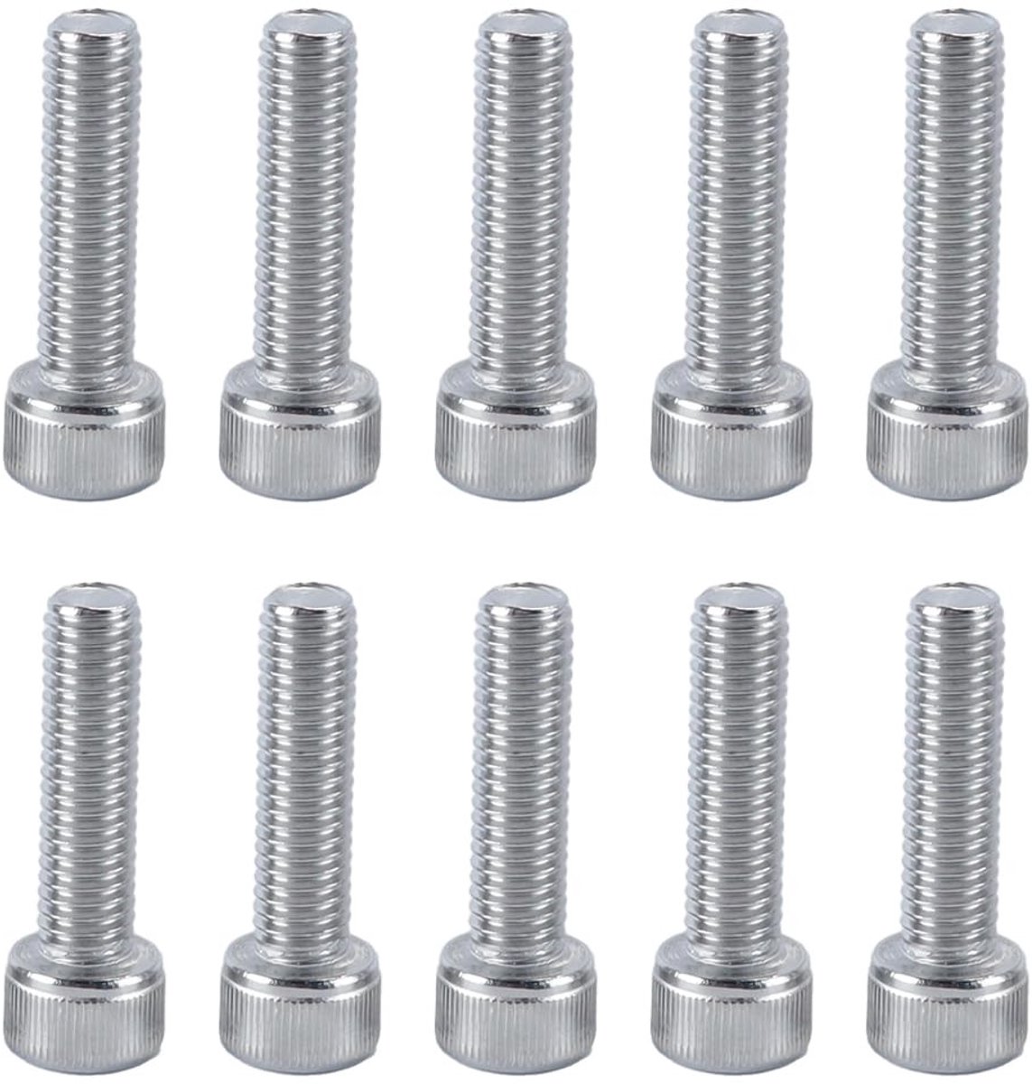 Dailygoods- Inbusbouten 10 stuks - Roestvrij Staal 304 - M8 x 30 mm - Corrosiebestendig - Zeskantontwerp - Ideaal voor machine- en bouwprojecten - Schroeven