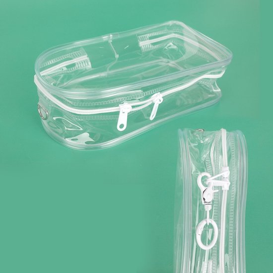 Beschermhoes voor Poppen - Waterdichte PVC-Tas - Set van 2 - Doorzichtige Figuren - Pompons - Sleutelhanger - Displaydoos - 19,5 x 10,5 cm — afbeelding 4