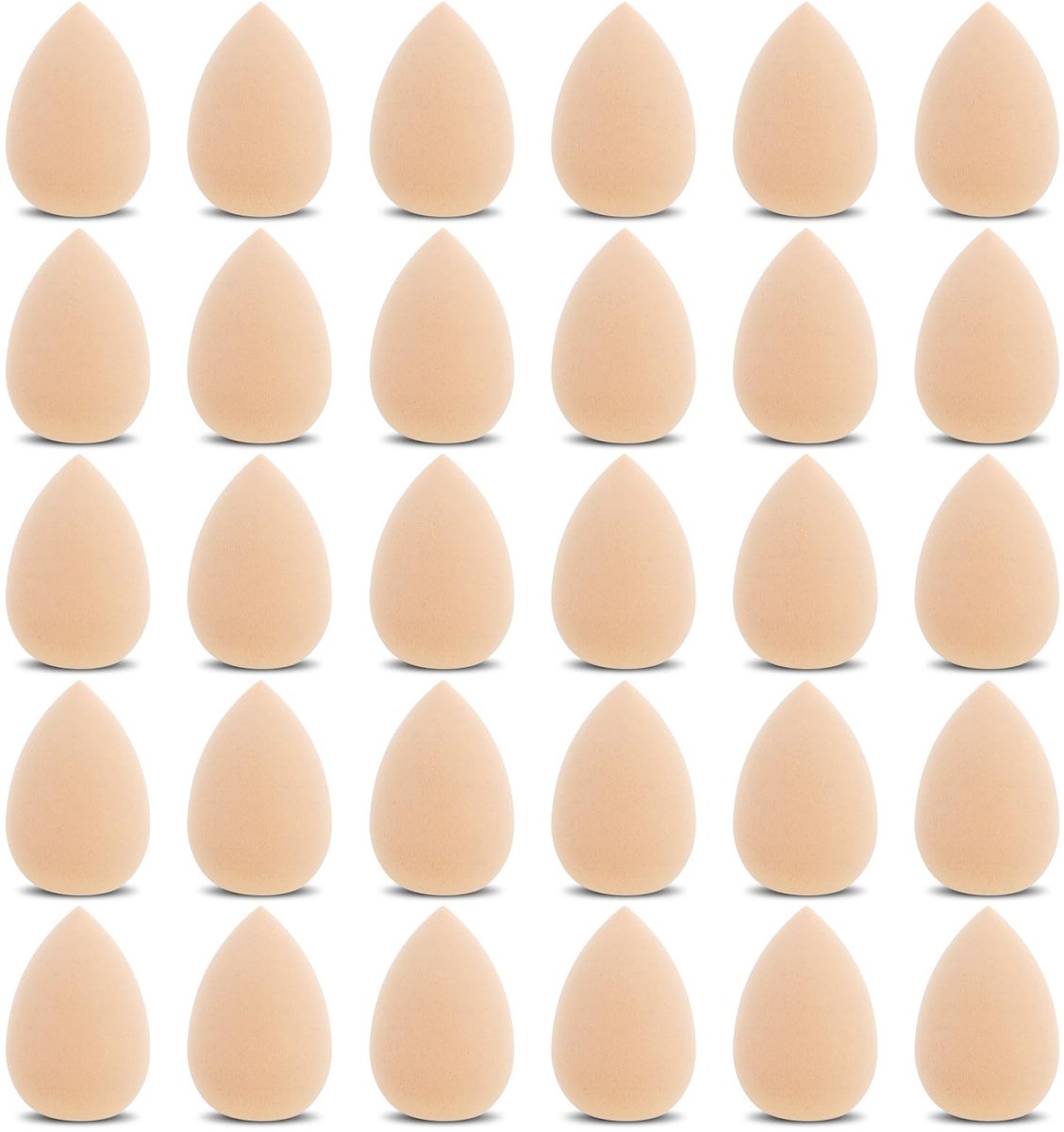 Dailygoods- Make-upspons 30 Stuks - Mini Make-upsponsjes - Poederpads - Herbruikbaar - Latexvrij - Hyrofiel Materiaal - Make-up Sponsjes