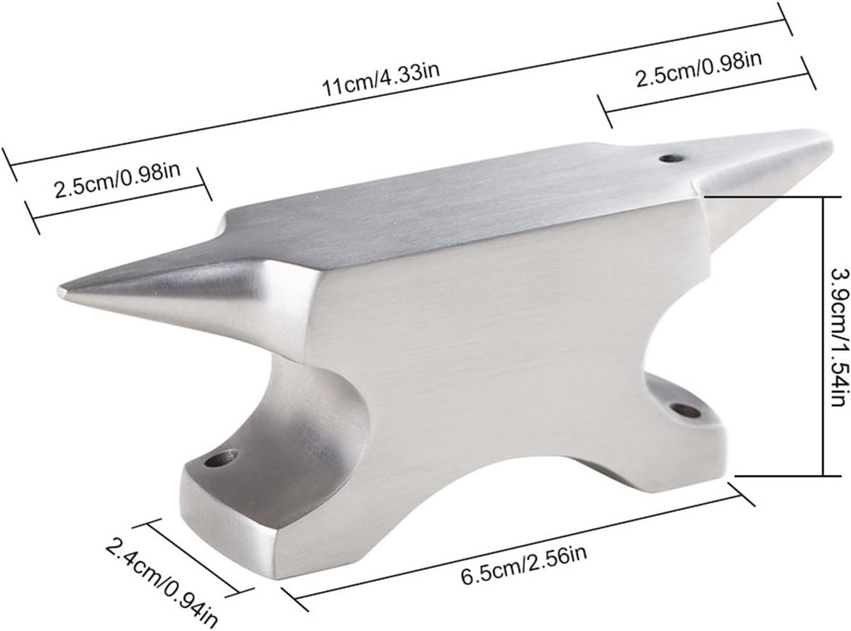 Hoorn Aambeeld - Smid Gereedschap - Sieraden Maken - Dubbel Werkvlak - 11 cm - Veelkleurig — cadeau in Hobby - foto 7