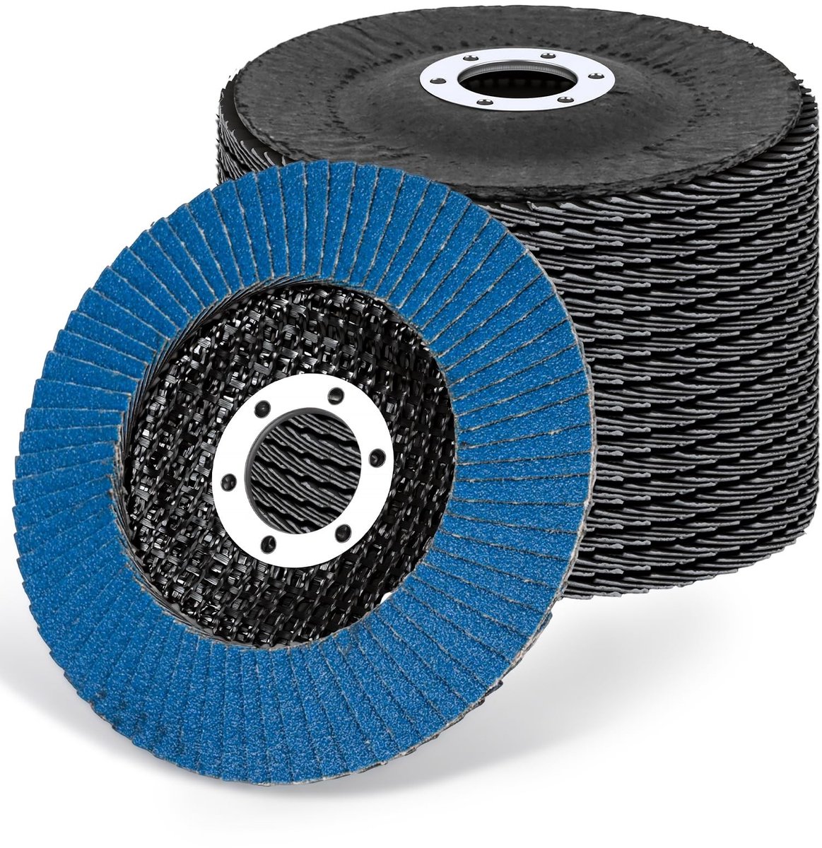 Dailygoods- Waaierslijpschijven 115 mm - Korrelgrootte 60/80/120 - 9 Stuks - Robuuste Slijpschijven - Voor Haakse Slijpers - Dikte 22,2 mm
