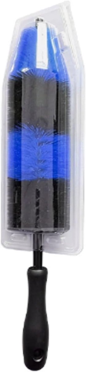 Velgenborstel Lange Steel - Wielreiniger - Auto Onderhoud - Krasvrije Reiniging - 46 cm Pakket - Blauw