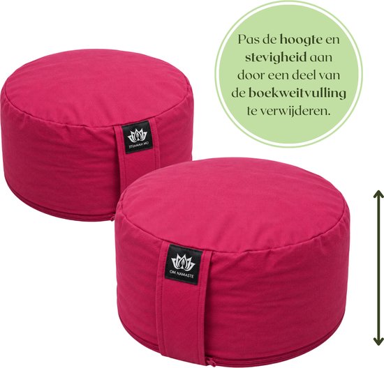 Om Namaste Meditatiekussen Rond - Roze - Pro Rondo van Om Namaste — afbeelding 3