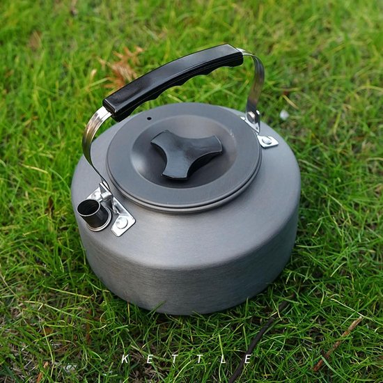 Camping Theepot - Outdoor Ketel - Buiten Koken - Hangend Ontwerp - 1.1 Liter - Zilver — afbeelding 2
