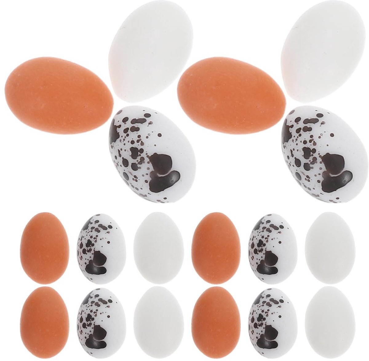Dailygoods- Miniatuureieren 30-delig - Duurzaam Hars - Realistisch