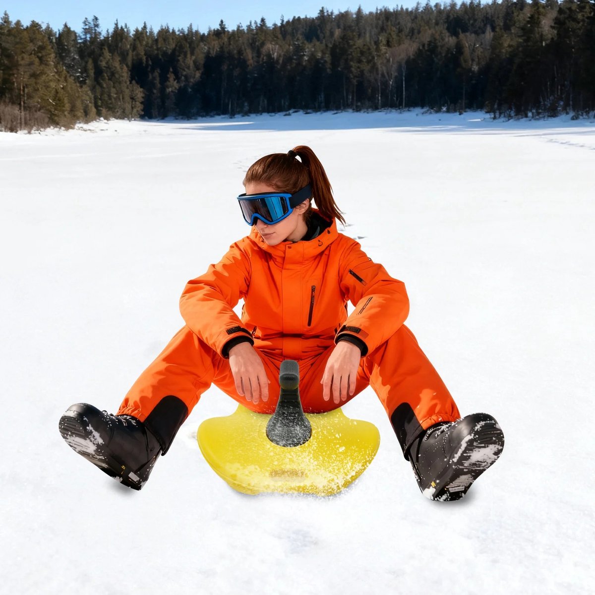 Sneeuwsleeën, buiten-slee met handvat, duurzame wintersportuitrusting, glijplank voor kinderen en volwassenen