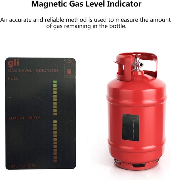 Magnetische Niveau Indicator - Gas Tester - Niveau Controleren - Herbruikbare Waarde - 10 x 6.3 cm - Zwart — afbeelding 5