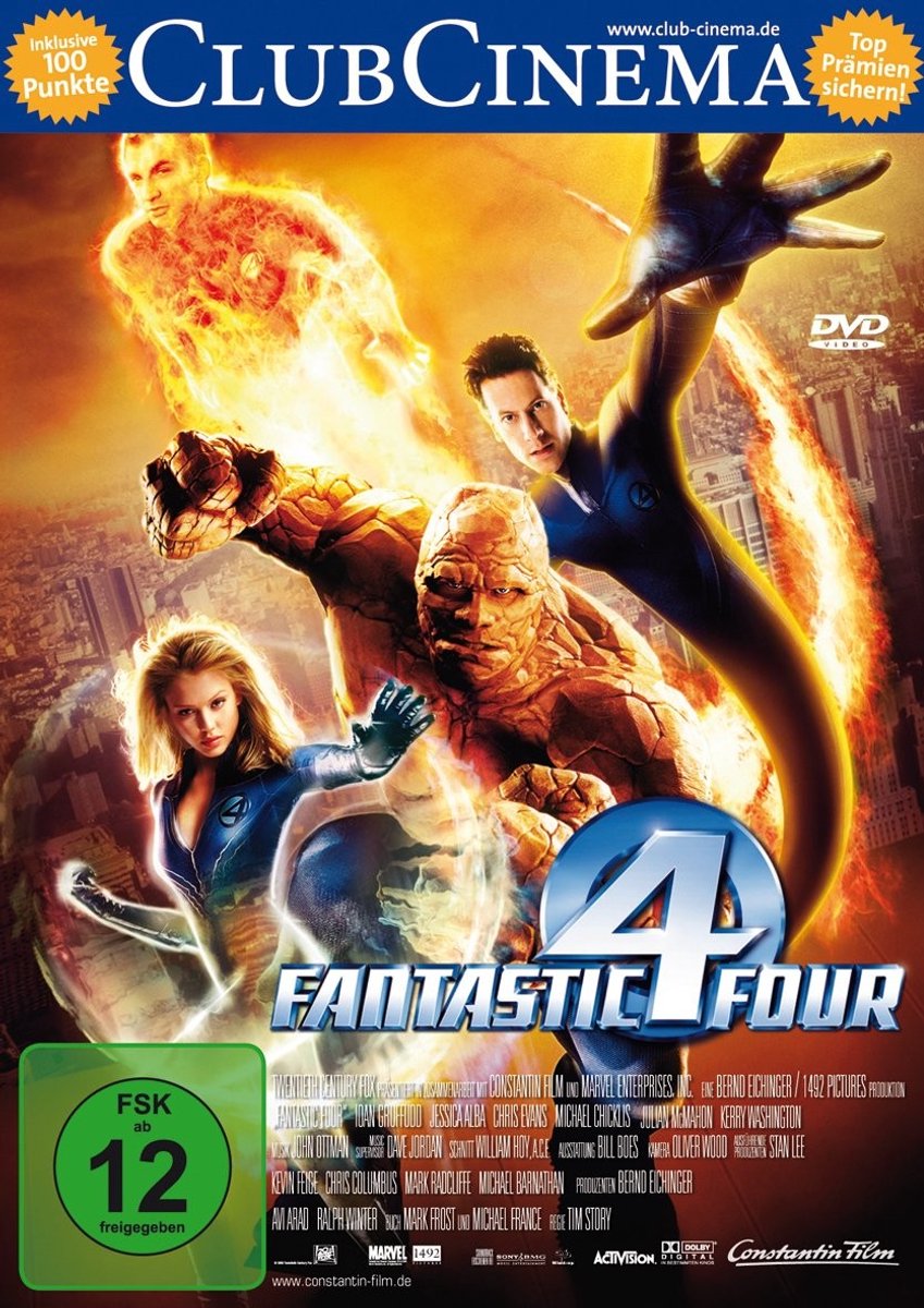 Dailygoods - Fantastic Four - Actievolle Superhelden Film op DVD