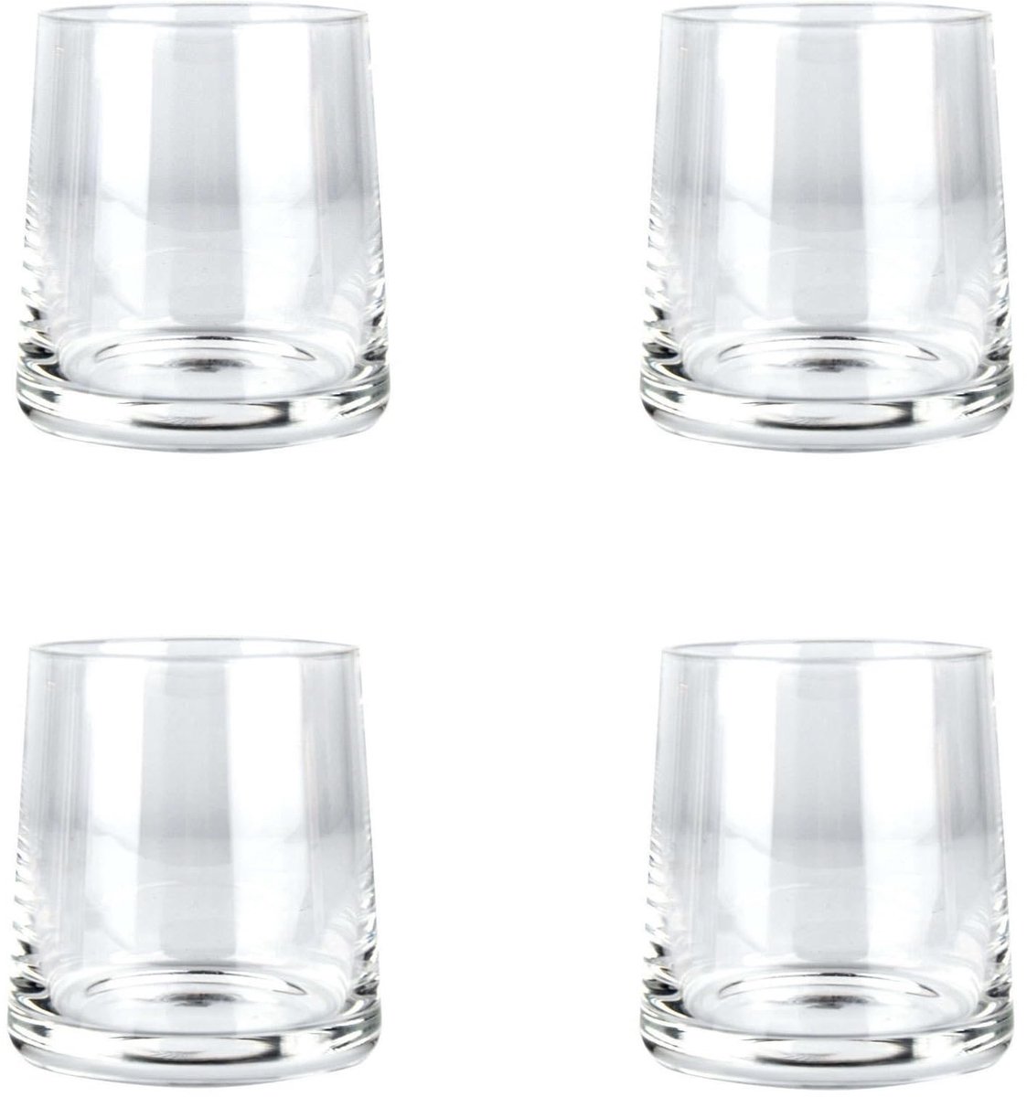 Dailygoods- Waterglazen Set van 4 - Hoogwaardig Glas - Vaatwasserbestendig - Drinkglazen - Elegant Design - Ruime Inhoud