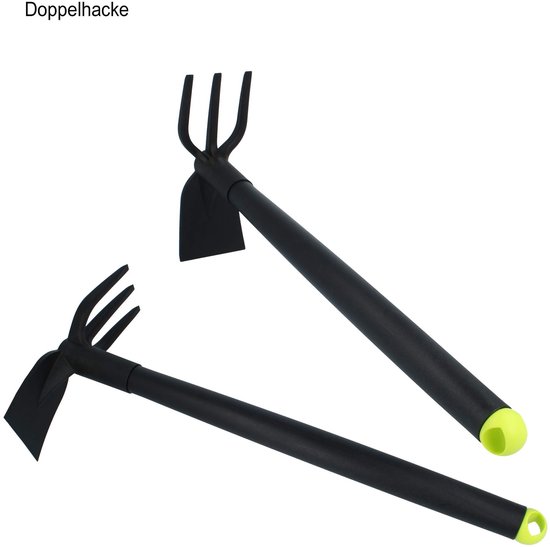 Dailygoods- Tuingereedschapset 2-delig - Kleine Bezem - Dubbele Schoffel - Robuust Tuingereedschap - Vezelversterkt Kunststof - Lichtgewicht en Ergonomisch van Dailygoods — afbeelding 4