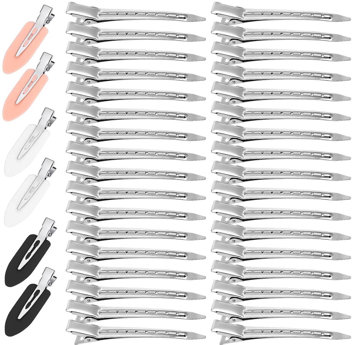 Dailygoods- Haarclipset 40-delig - 34 Haarclips - 6 Naadloze Clips - Duurzaam Metaal - Geschikt Voor Styling - Compact En Praktisch - Haaraccessoires
