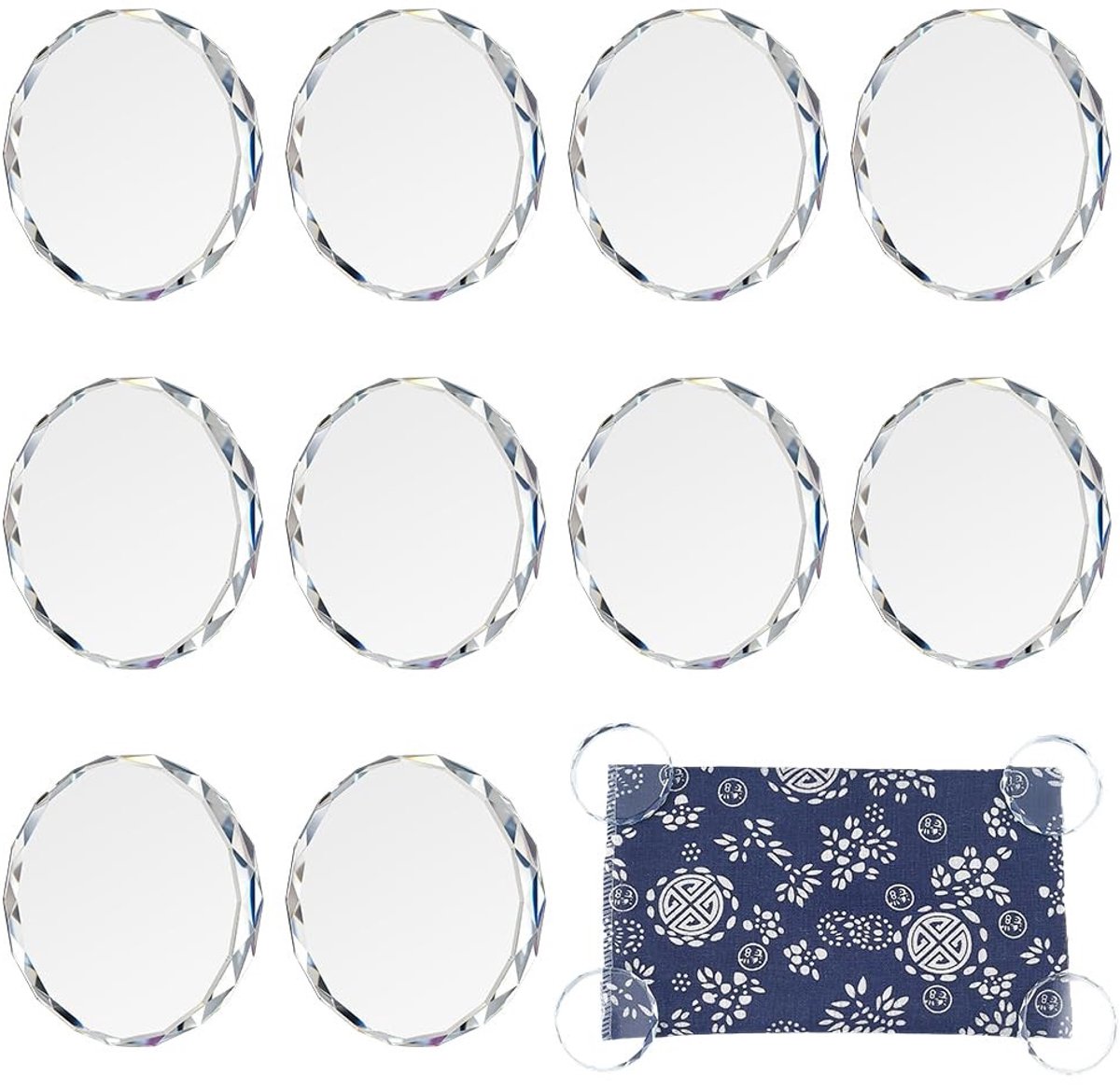 Dailygoods - BENECREAT 10 stuks kristalglas patroon gewichten om te naaien, stofgewichten voor patroon snijden voor het maken van kleding, patroon maken en monsters snijden, 58 x 10 mm/2,28x0,39 inch