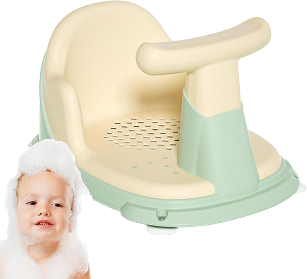 Badzitje Baby - Babybadstoel Kuipje - Veilig Baden - Ondersteuning Wervelkolom - 20x31x20 cm - Groen