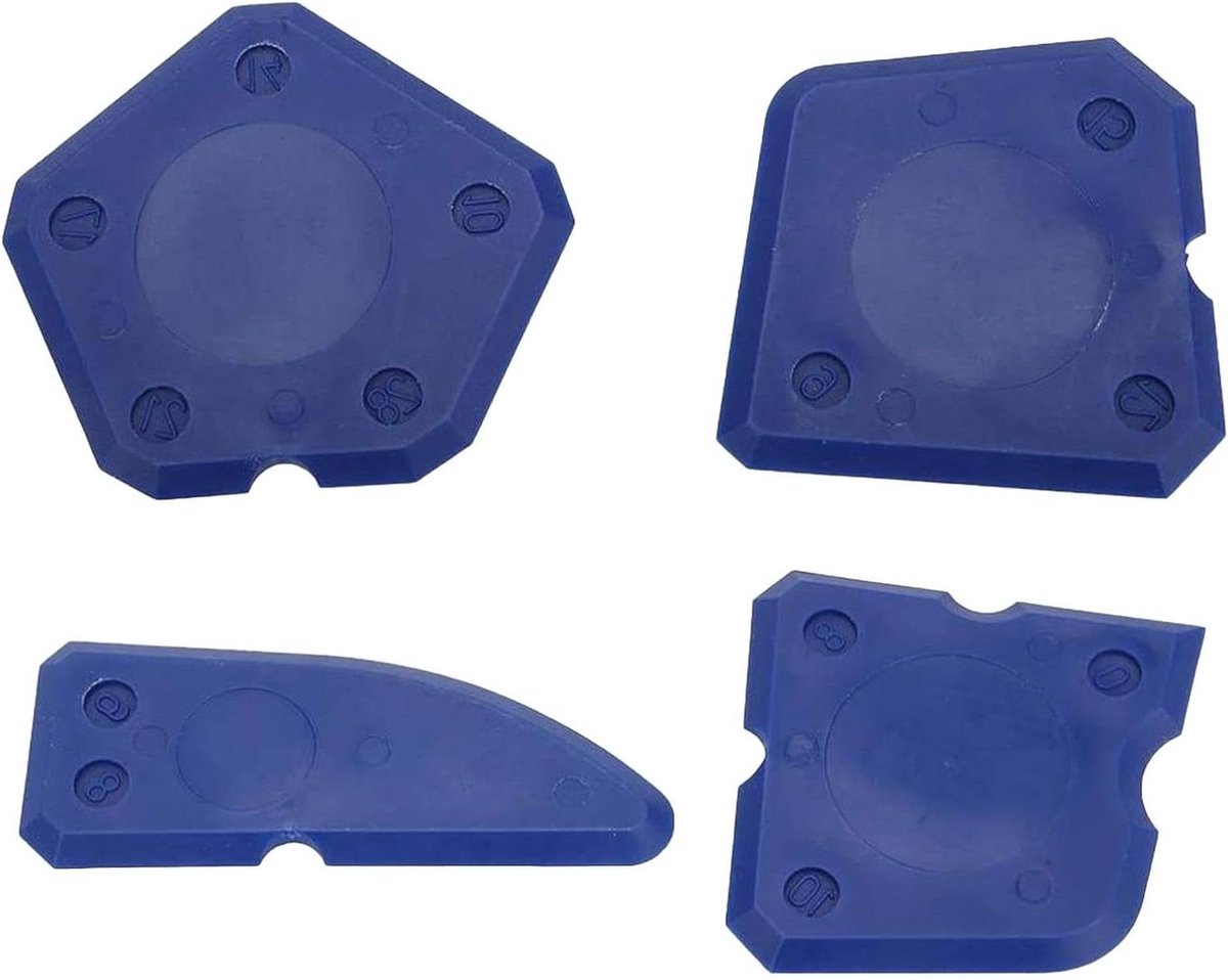 Glasschraper Set - Lijmverwijderaar Reinigingsgereedschap - Vuil Verwijderen - Efficiënte 4-delige set - 4 stuks - Blauw