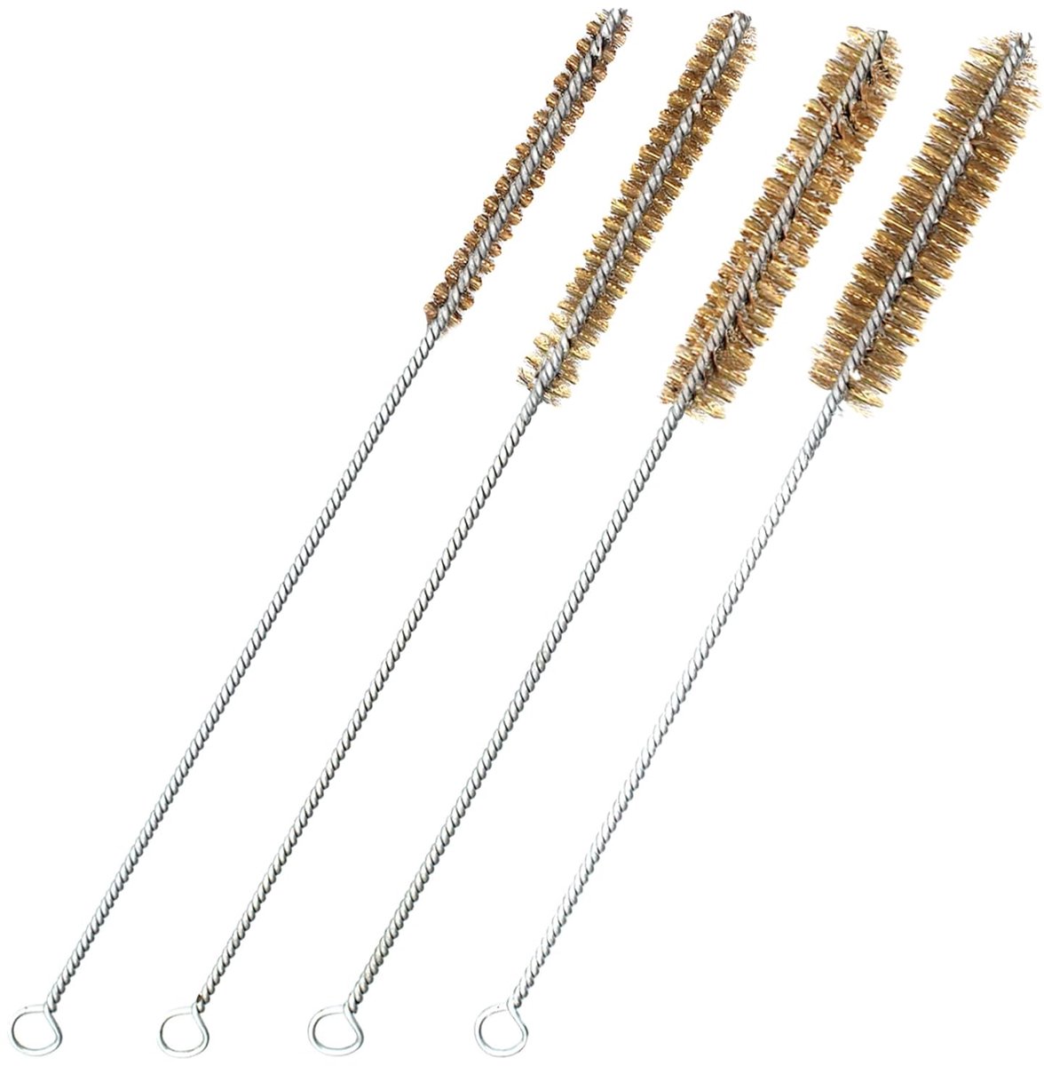 Set of 4 Brass Tube Brushes, Wire Brush, Multifunctional Hose Brush, for Tube Cleaning, 4 Different Diameters - ShopVlot