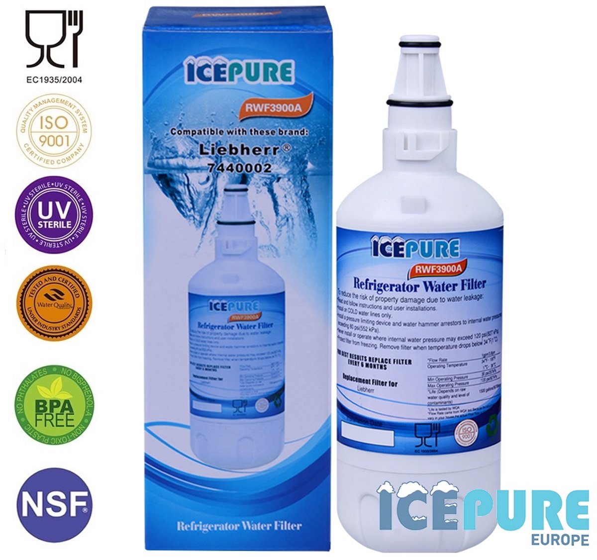 3900A Waterfilter voor EFF-6043A / 988098000 / 7440000 / 7440002