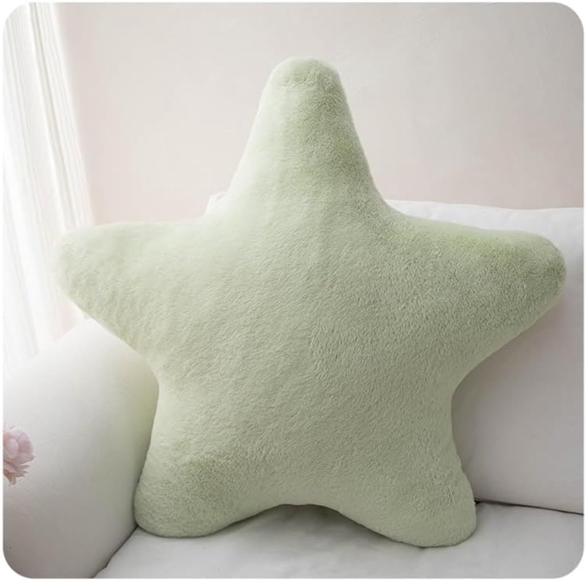 SnelShoppen - Cuddly Pillow Ster Kussen voor Kinderen, Pluche Kussen, Zacht Fluffy Stervorm, Decoratief Kussen, Sofa Kussen, Slaapkamer Decoratie, Mee