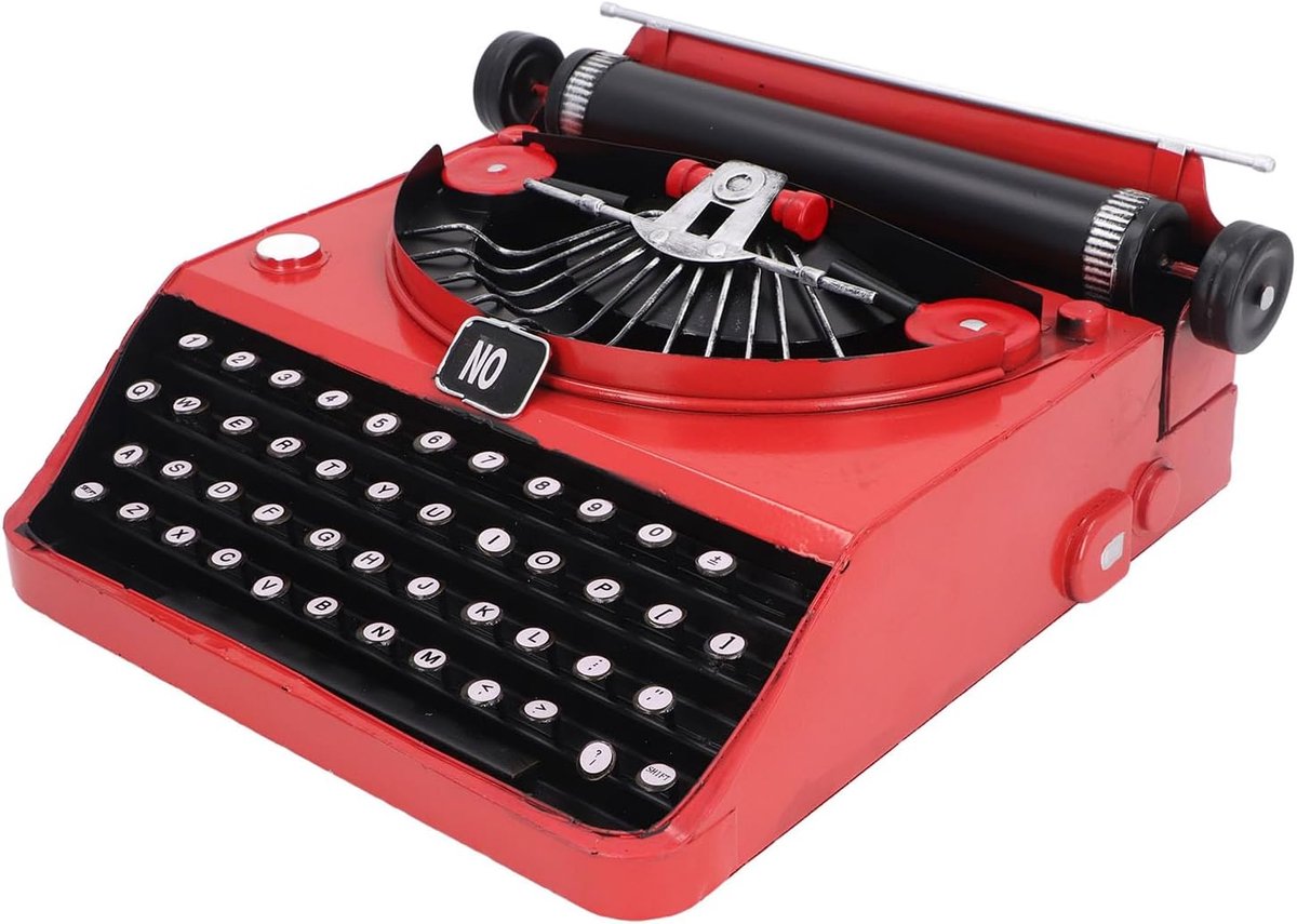 SnelShoppen - Retro Typemachine Model - Vintage Schrijfmachine Tafeldecoratie - Artistiek IJzer voor Thuisstudio's, Kantoor, Cafés - Uniek Interieurac