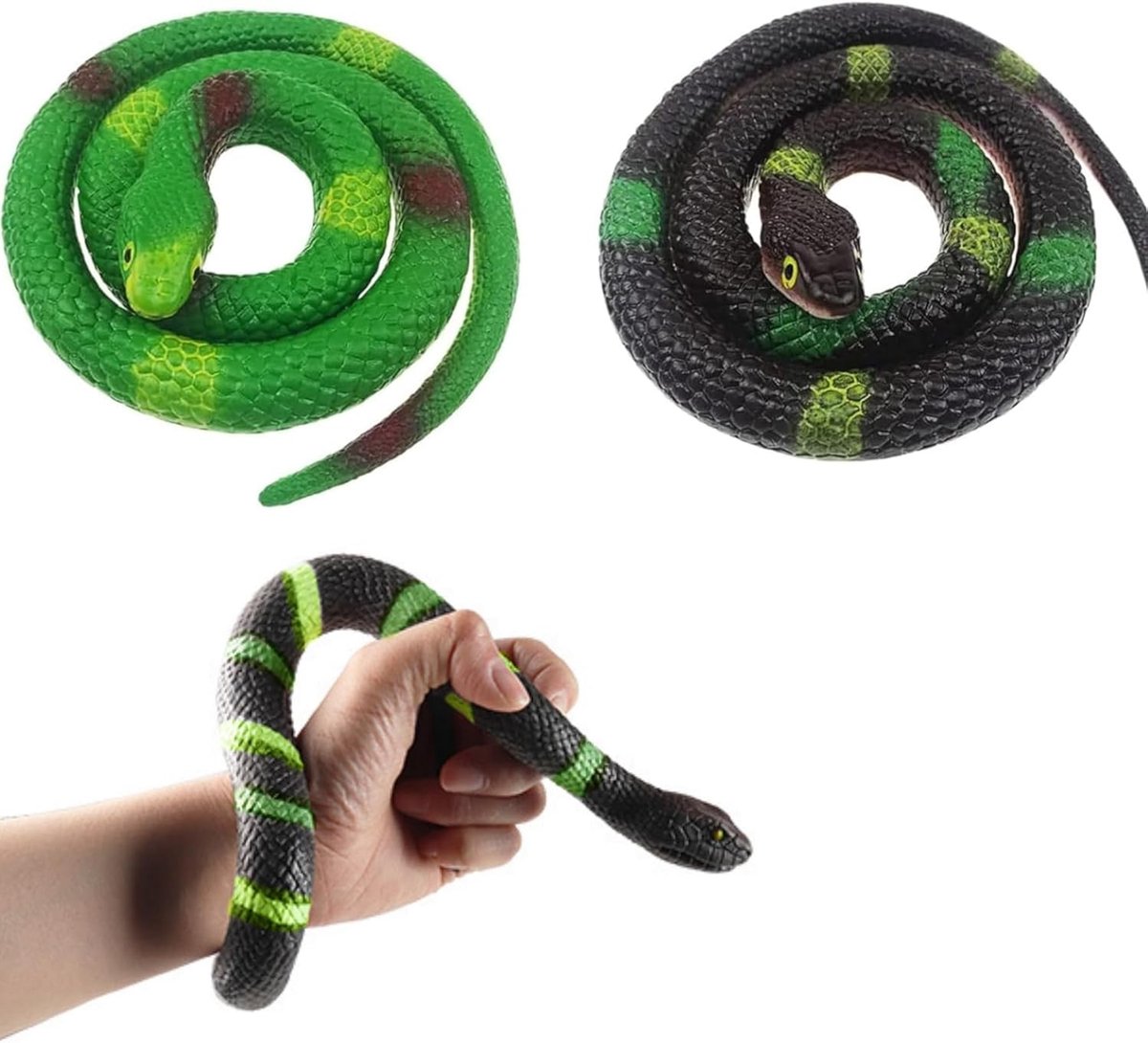 Tokaneit Pack of 2 Fake Hose Toy Plastic Hose Rubber Simulation Hose Various Colourful Fake Hoses Garden Tools Joke - ShopVlot