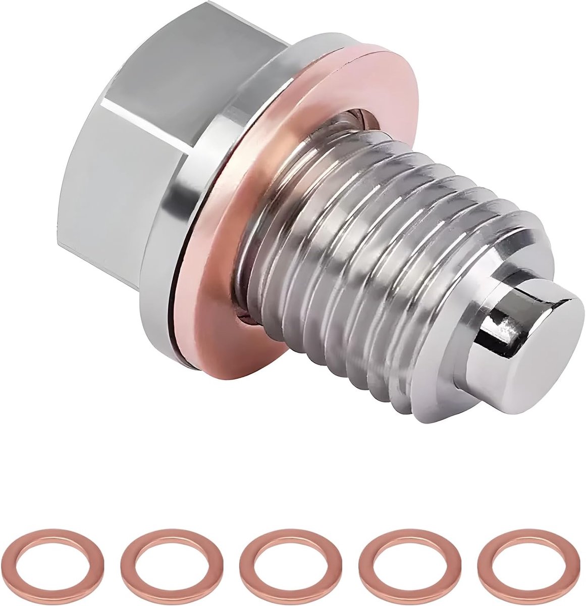 Magnetic Oil Drain Screw M14X1.5 Magnetic Seal Oil Drain Screw with Sealing Ring Magnetic Oil Drain Screw with Sealing - ShopVlot