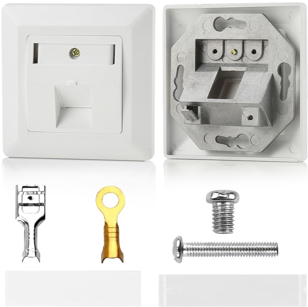 Fiber optic junction box surface-mounted set complete set with accessories for internet connection equipment wall - ShopVlot
