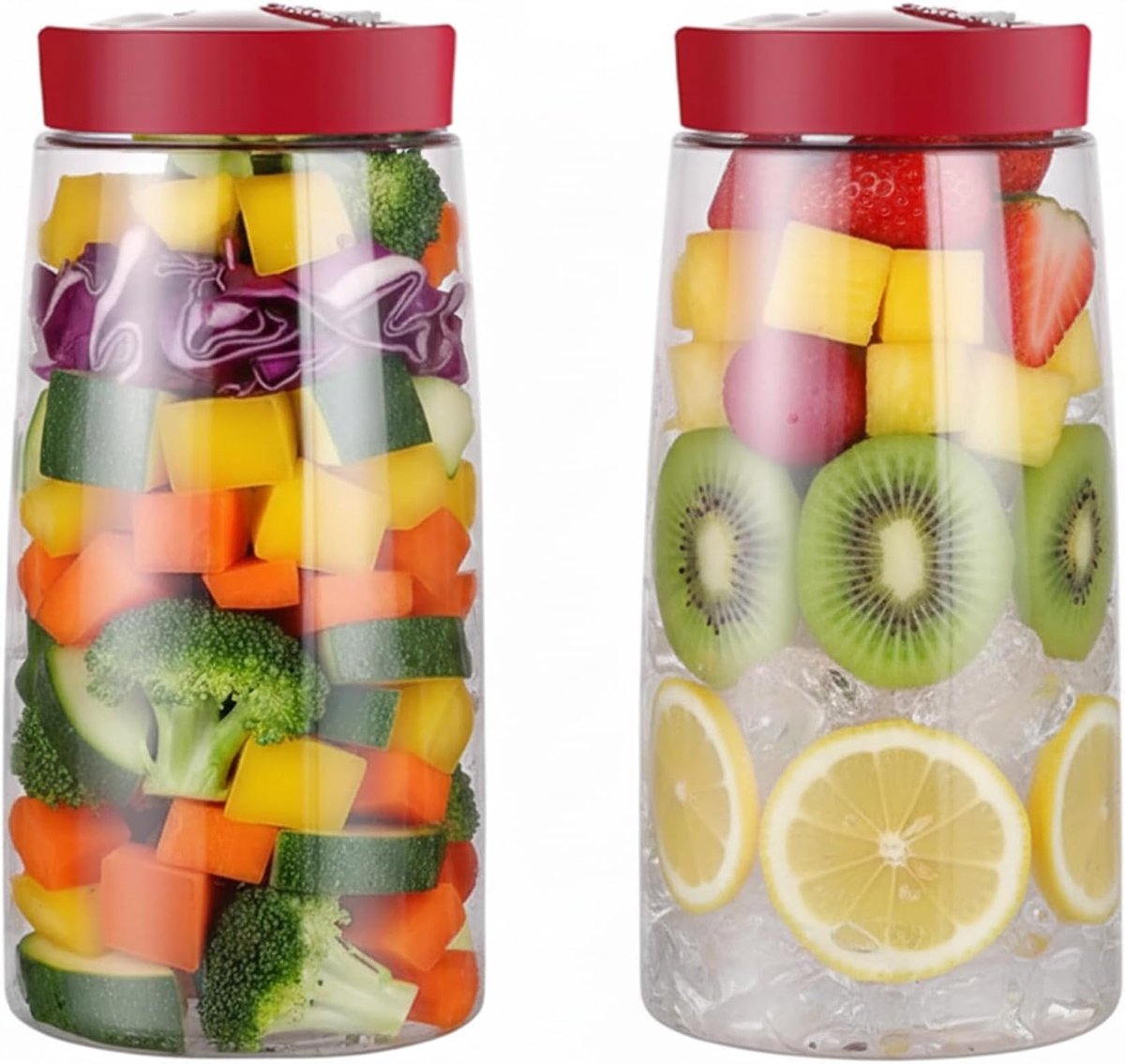 SnelShoppen - Fermentatieglas met 1-Weg Vent, 2.2L Kimchi Container, Breed Mondsysteem, Bewaarpot met Luchtuitlaat voor Kefir, Zuurkool, Zuurdesem, Ko