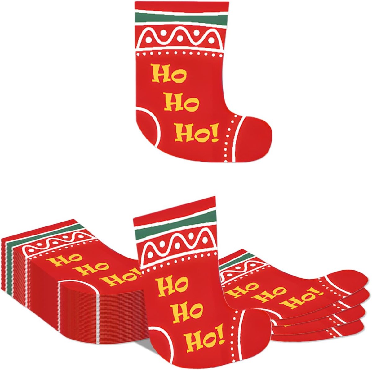 Papieren servetten 40 stuks - kerstkousen - feestelijke decoratie - perfect voor kerstdiner - ShopVlot