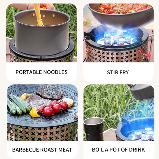 Camping Kooktoestel - Buitenfornuis Gasbrander - Outdoor Koken - Pure Blauwe Vlam - 272 x 259 x 161 cm - Zilver van Camping — afbeelding 3