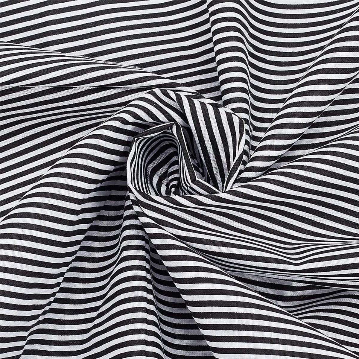 1 m zwart-wit gestreepte katoenen stof, 1,6 m breed, rechthoekige katoenen naaistof met strepenpatroon, poppenkleding, ambachtelijke stof, gestreepte stof van Nederland tot meter