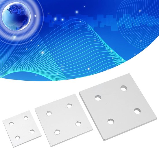 5 Stuks Aluminium Extrusieprofiel Verbindingsplaten 4-gats Verticale Verbindingsplaten voor Lineaire Verlengingsverbinding/Overlappende Verbinding Tussen Profielen(8080-4 hole) — afbeelding 2