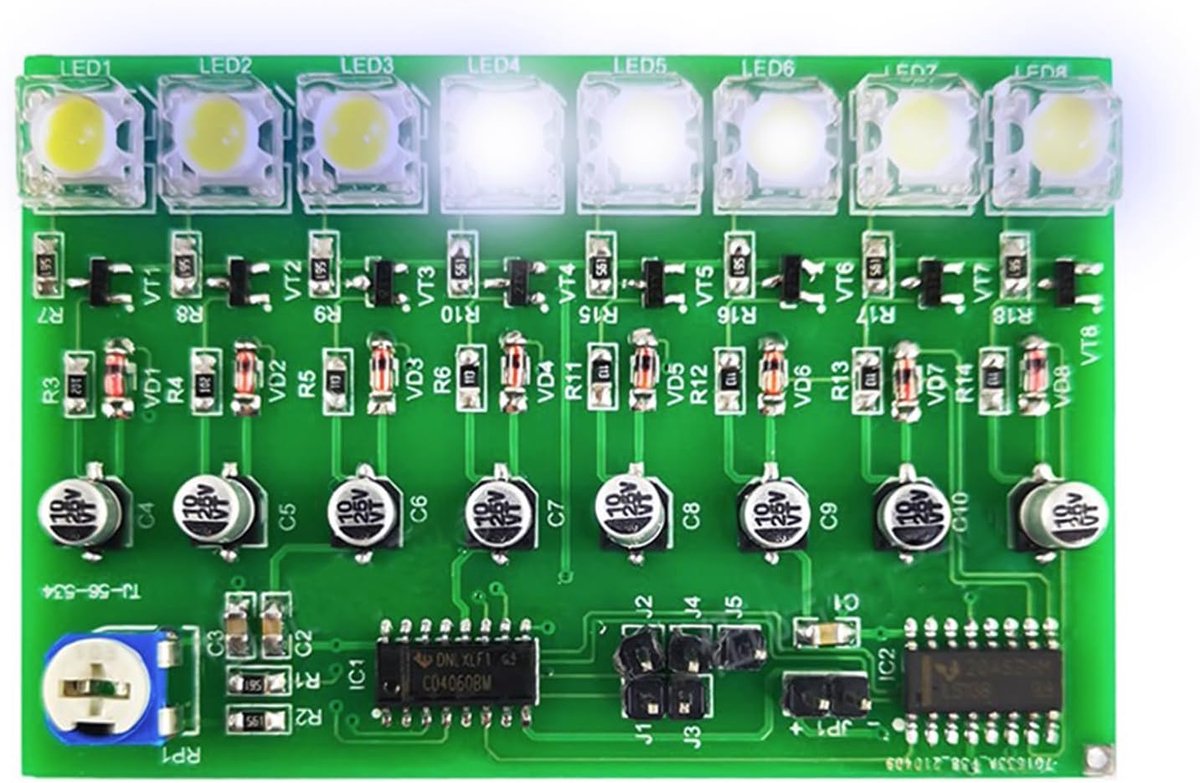 Waterdruppel-looplicht-soldeerset inclusief SMD-weerstand en SMD-condensator bouwset (solderen vereist)