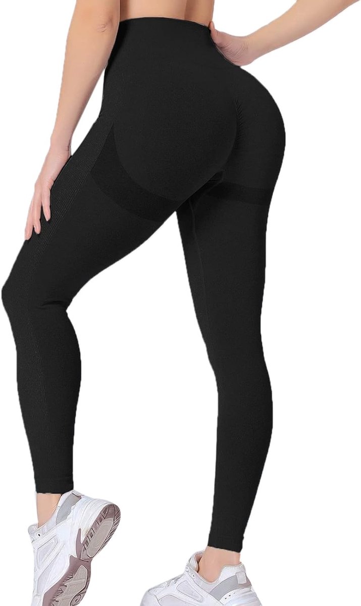 Leggings voor dames, hoge taille, sportlegging, booty, scrunch, lang, naadloos, yoga, gymbroek, push-up