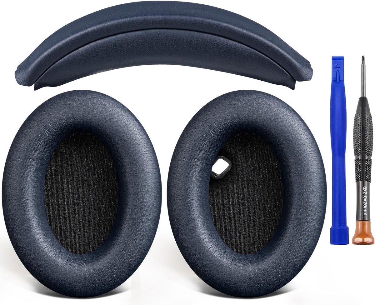 Oorkussens Earpads Cushions + Hoofdband Headband, Vervangingsset voor Sony WH-1000XM4 (WH1000XM4) Over-Ear Hoofdtelefoon, Vervangende Hoofdbandkussen & Oorkussens Reparatiedeel