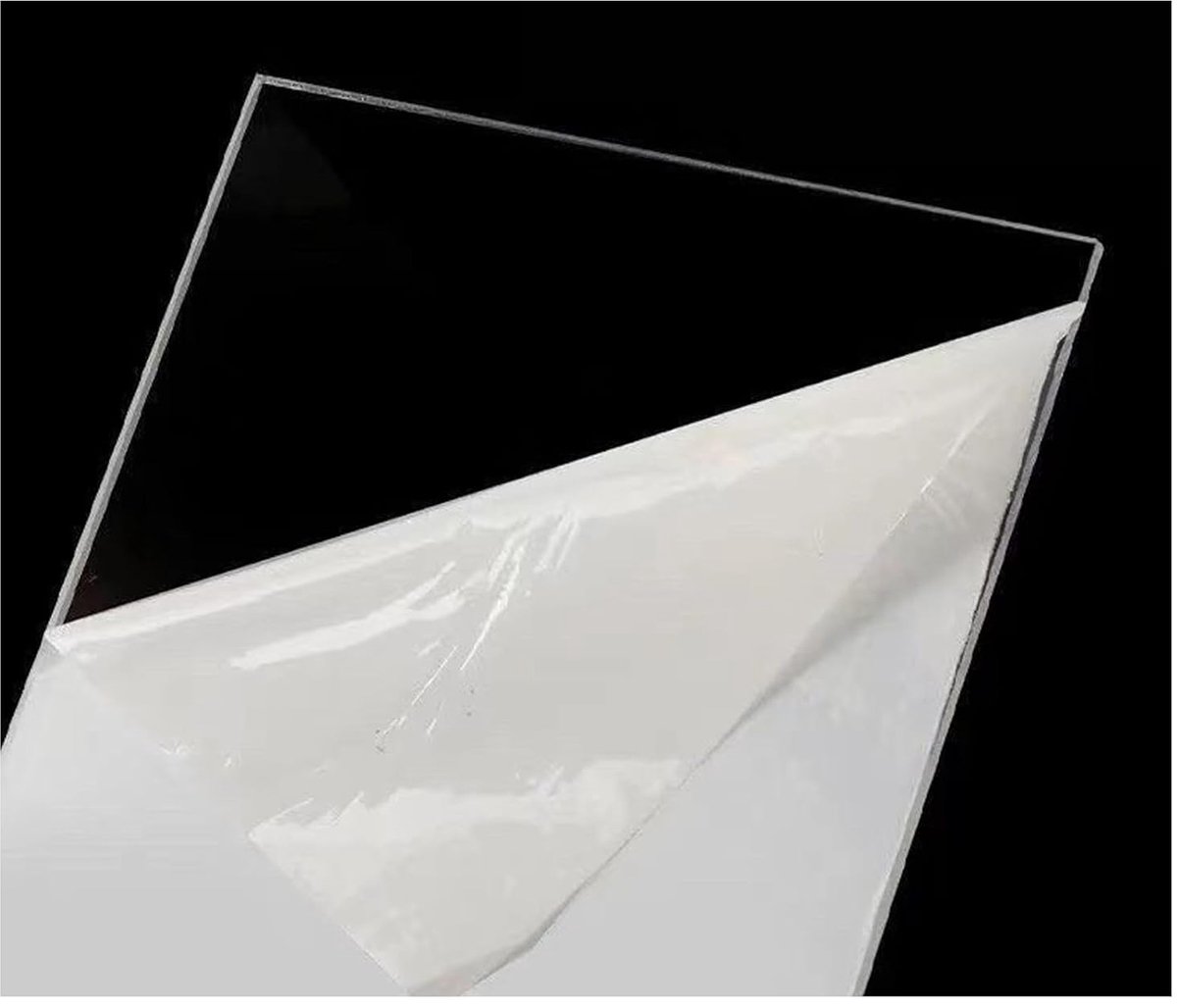 acrylglas, 58 cm x 43 cm x 5 mm, 5 mm dik, transparante acrylkunststof plaat van plexiglas voor decoraties, displays, fotolijsten, schilderen