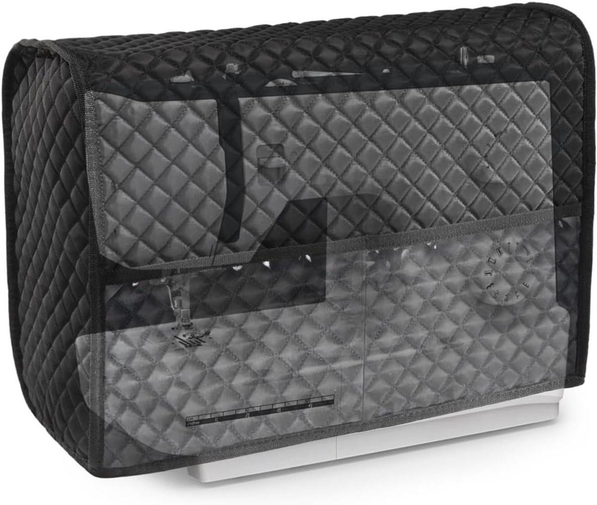 Naaimachine Beschermhoes - Naaihoes Opvouwbaar - Naaimachine Beschermen - Met Opbergvakken - 43 x 18 x 31 cm - Zwart
