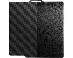 drukplaat voor Bambulab P1S/A1/X1C/P1P/X, dubbelzijdig gestructureerd, 257 x 257 mm, glad magnetisch veerstaal, compatibel met PLA, TPU, PETG printbed voor Bambu Lab 3D-printer