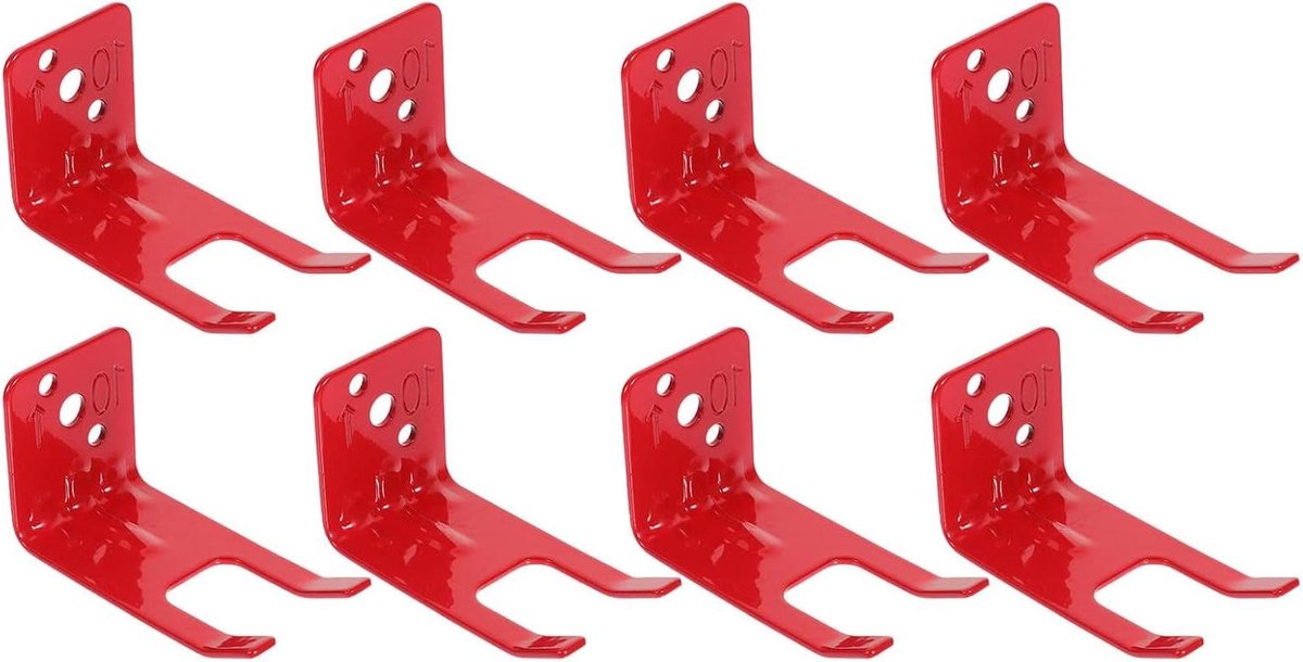 Brandblusser Beugelhouder - Wandmontage Houder - Veiligheid Garanderen - Robuuste Constructie - 9x5x4.5 cm - Rood