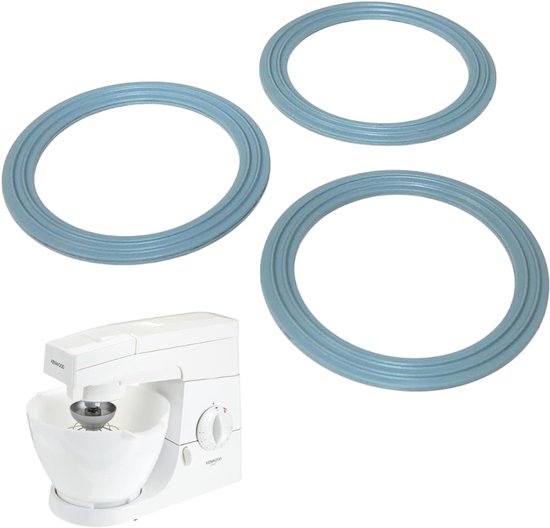 SnelShoppen - Rubber Voeten Set van 5 - Geschikt voor Kenwood Chef A901, A701, KM200 Series - Zwart Antislip Voeten met Schroeven voor Stabiliteit in van Snelshoppen — afbeelding 3