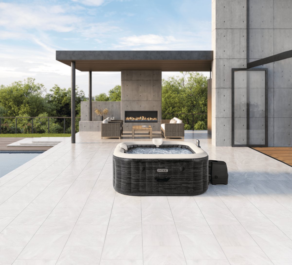 Intex PureSpa Jet & Bubble Deluxe Greystone opblaasbare spa - afbeelding 2