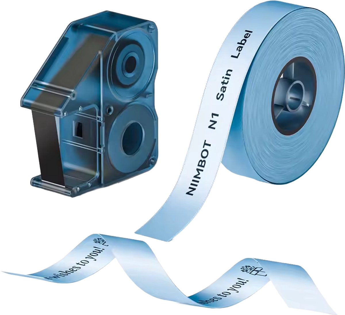 Niimbot - Lint set N1 - 14mm - 5.1m lang - Zwart op blauw