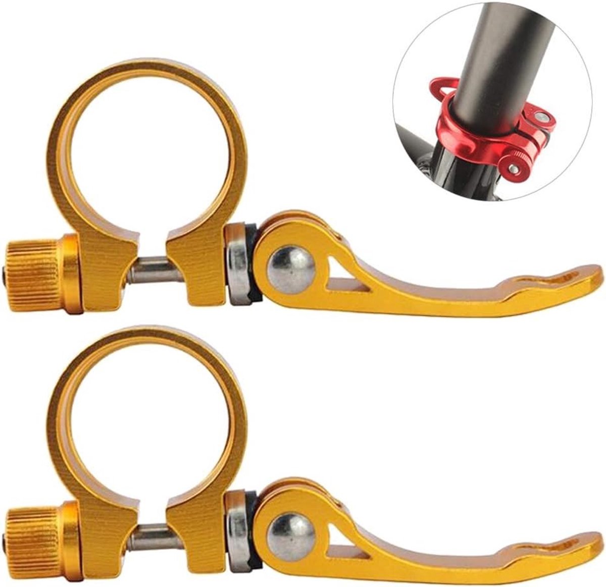Fietsklem met Snelsluiting voor Zadelpen - Aluminium Fietsaccessoire