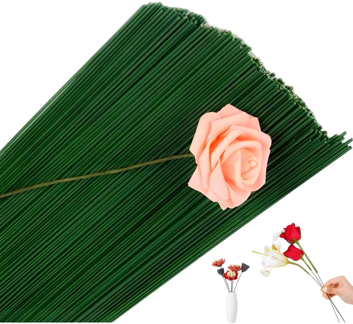 Omgoods - Set van 100 Groene Bloemdraden voor Creatieve Projecten