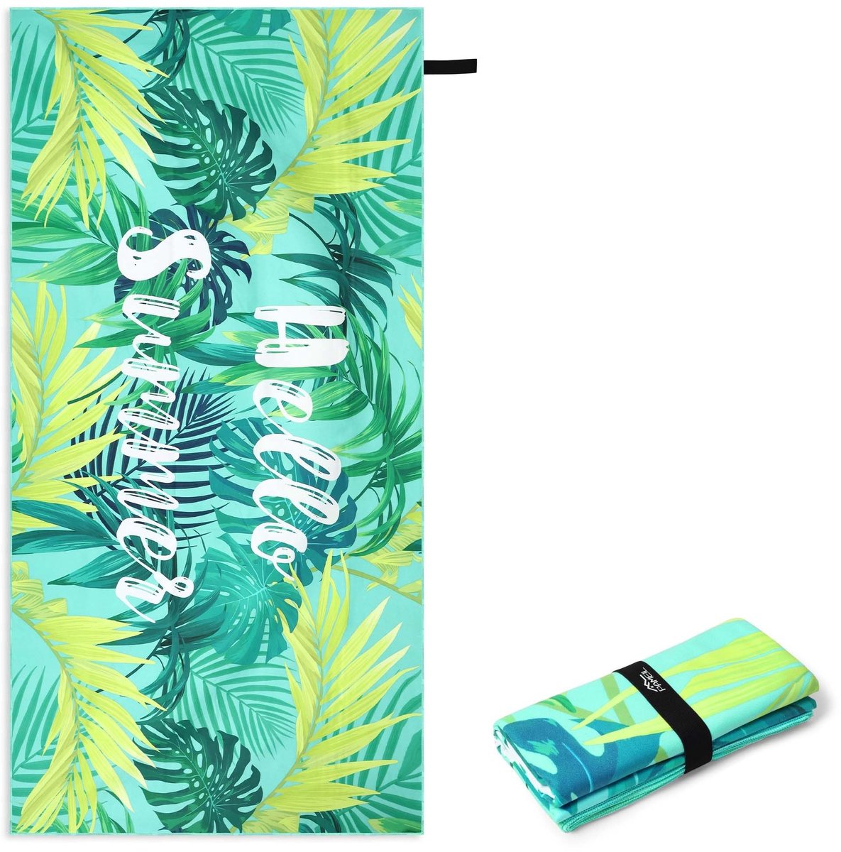 Omgoods- Strandhanddoek XXL - Microvezel - Lichtgewicht - Sneldrogend - Zandbestendig - Geschikt voor strand/gym/reizen - Badhanddoek