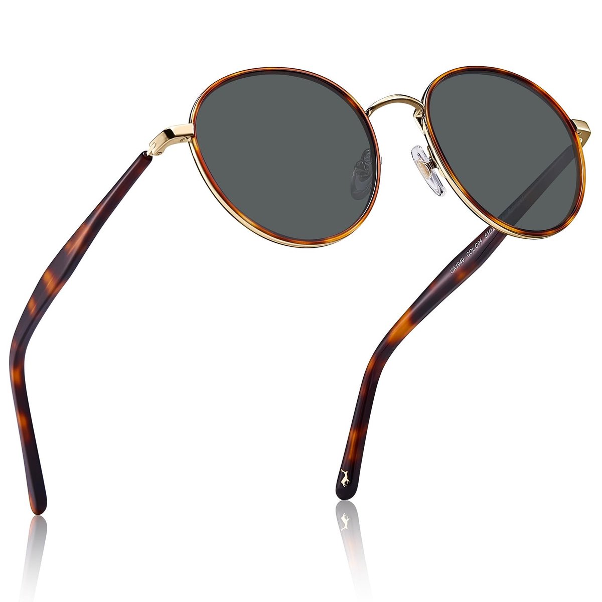 Omgoods - Vintage Ronde Zonnebril voor Vrouwen met UV Bescherming