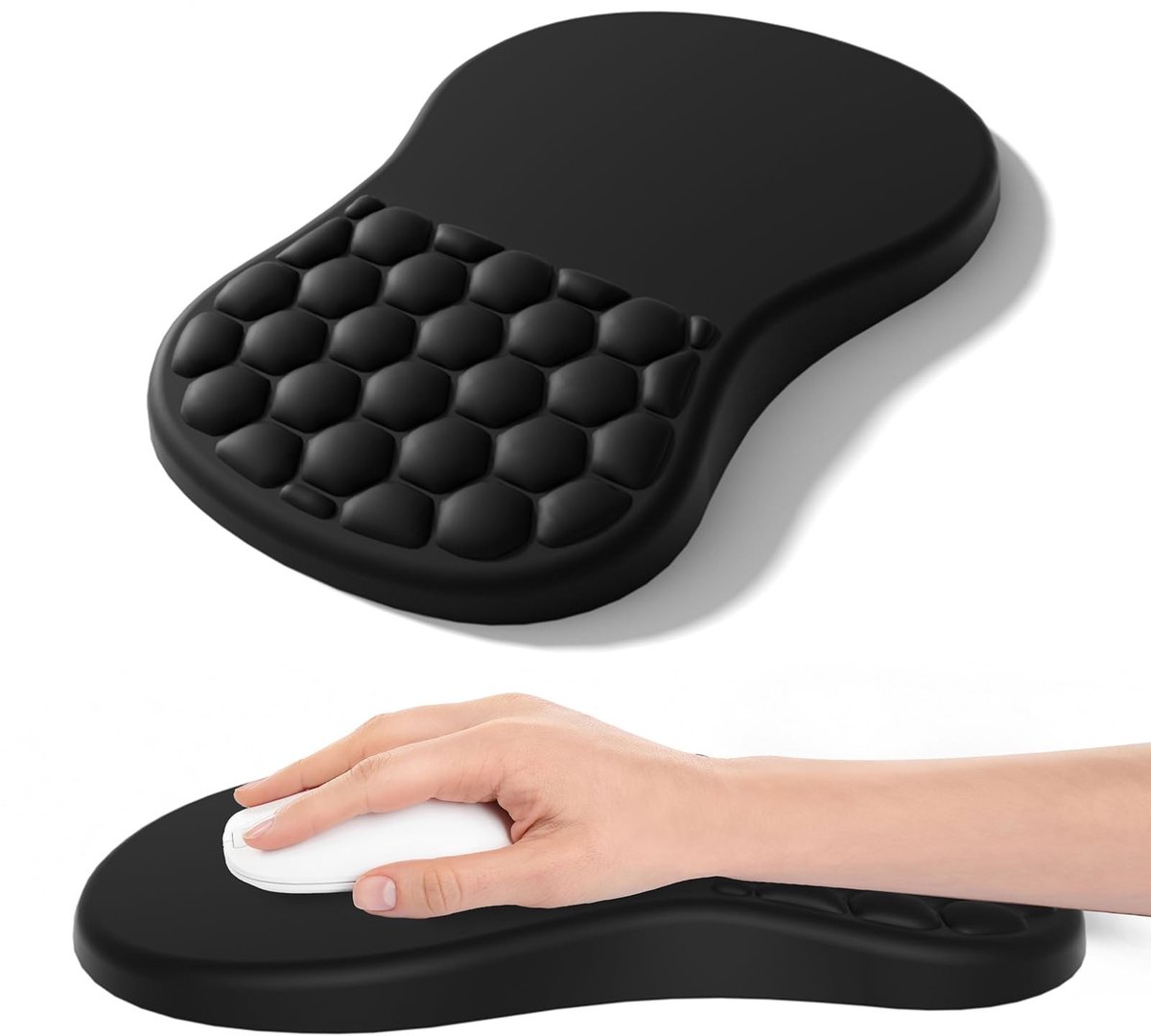 Omgoods - Ergonomische Muismat met Polssteun - Zwart