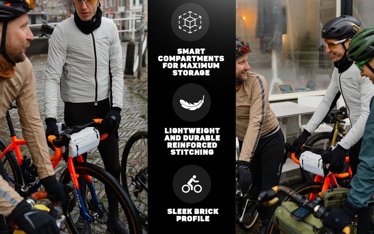 Omgoods - Fietstas voor aan het Stuur met Twee Compartimenten
