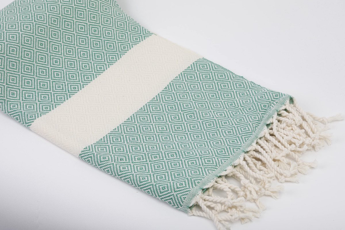 Omgoods - Turkse Hammam Strandhanddoek 100x180 cm Sneldrogend en Absorberend
