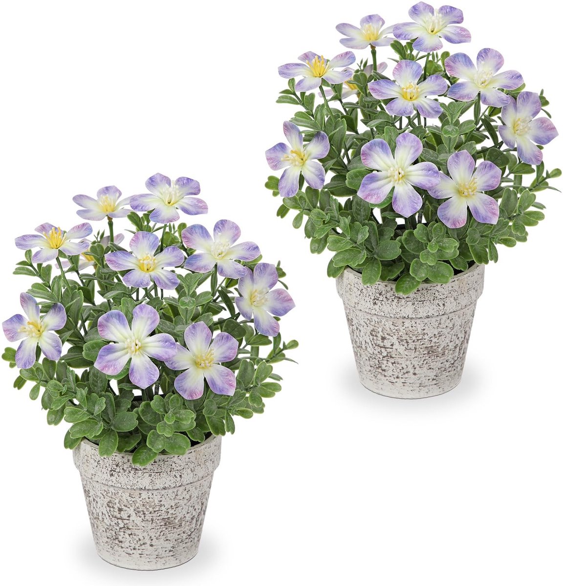 Omgoods - Set van 2 Kunstbloemen in Rustic Pot voor Binnen